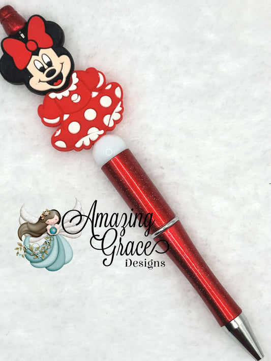 Sweet Polka Dot Character Pen