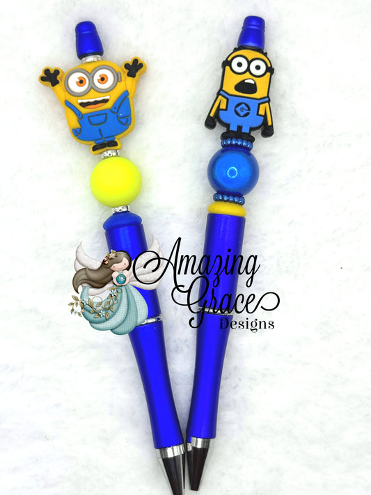 Blue & Yellow Googly-Eyed Pen Pair