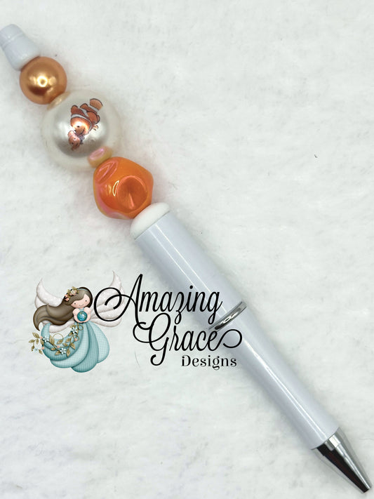 Adorable Clownfish Beaded Pen