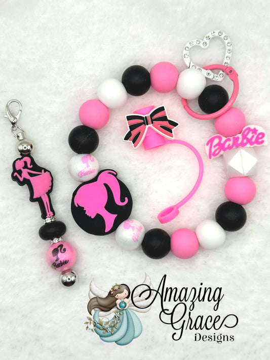 Pink & Black Glam Set