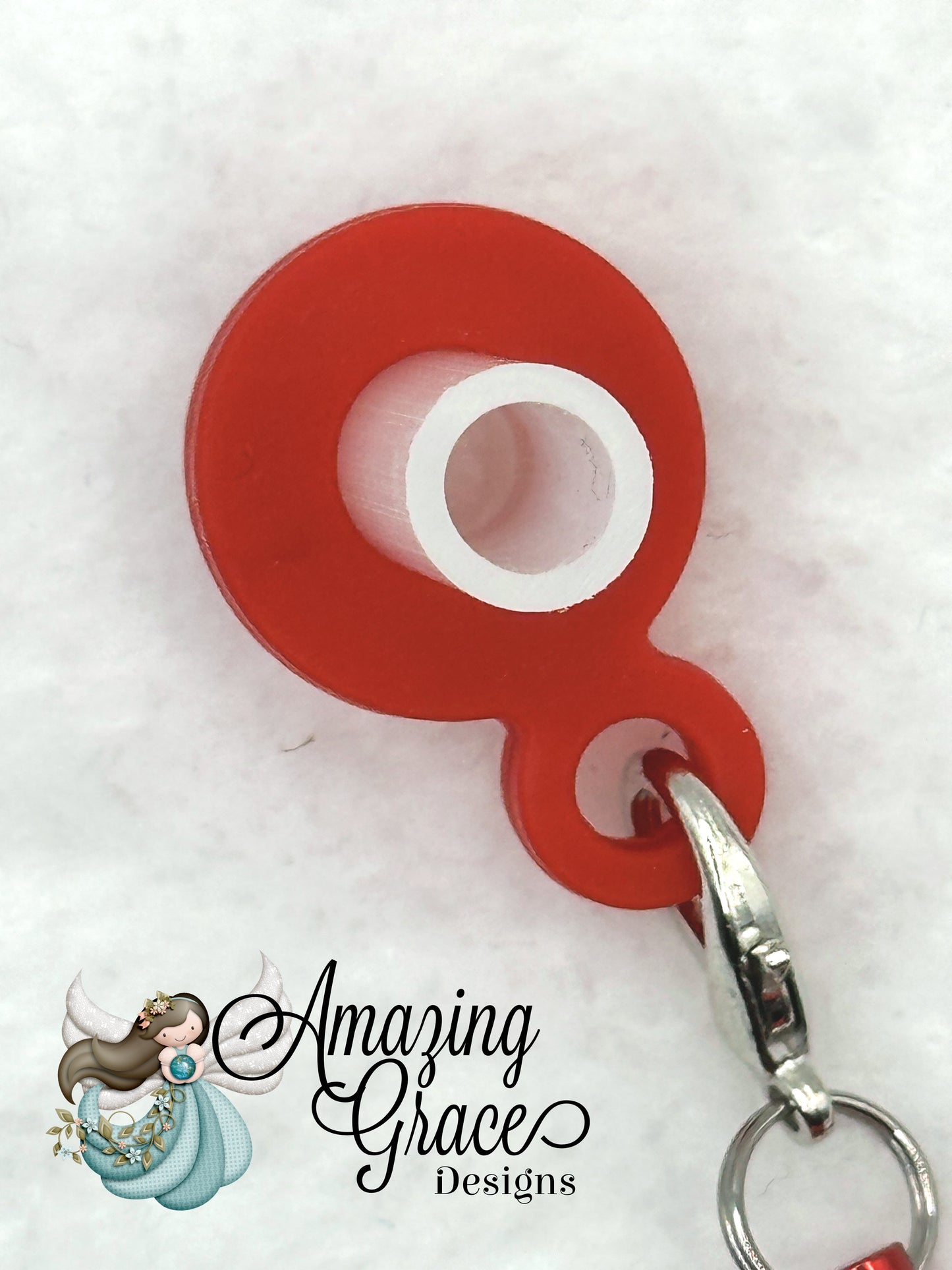 Red Plumber Hero Tumbler Straw Charm