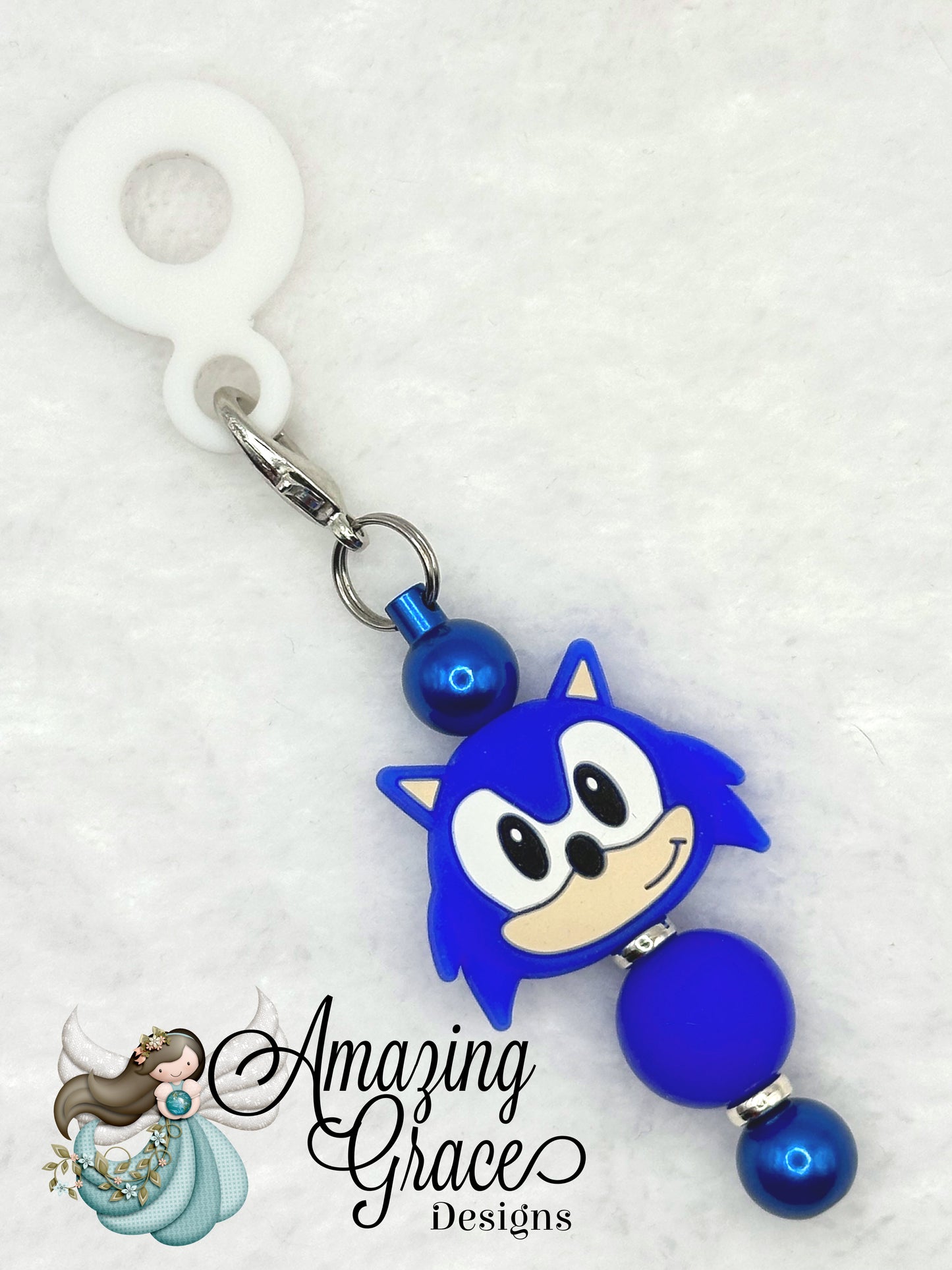 Blue Speedster Character Tumbler Straw Charm