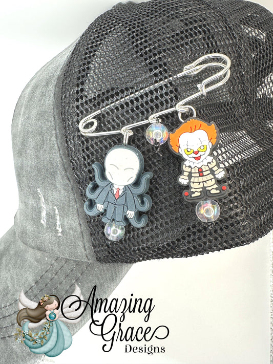 Spooky Character Oversized Safety Pin Accessory