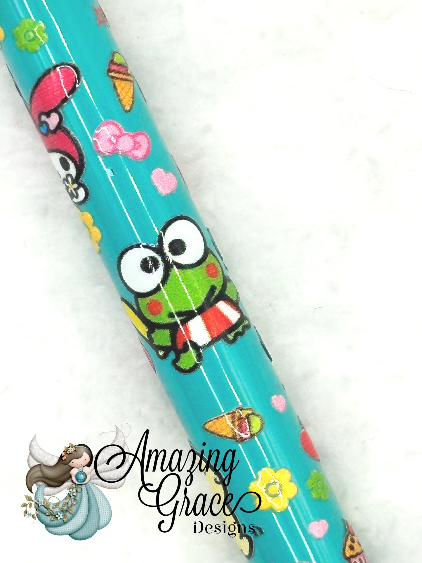 Teal Character Fun Pen