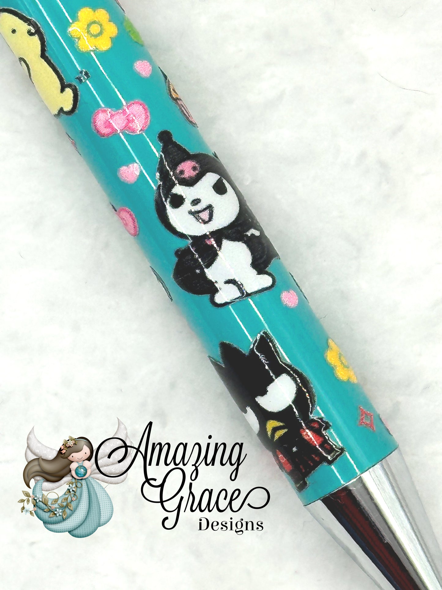 Teal Character Fun Pen