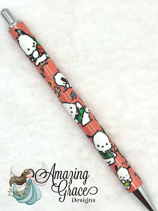 Playful Peach Character Pen