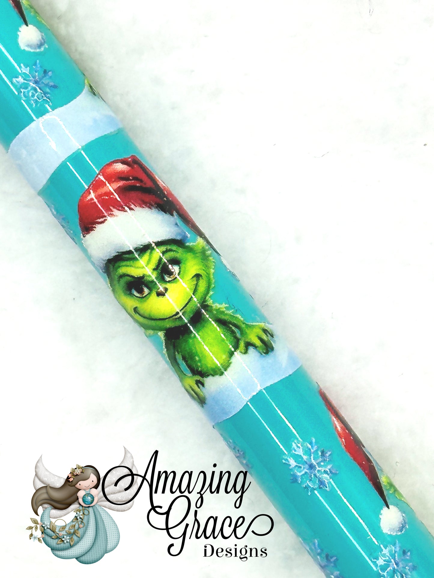Whimsical Green Character Pen