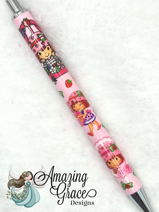 Delightful Pink Berry Character Pen