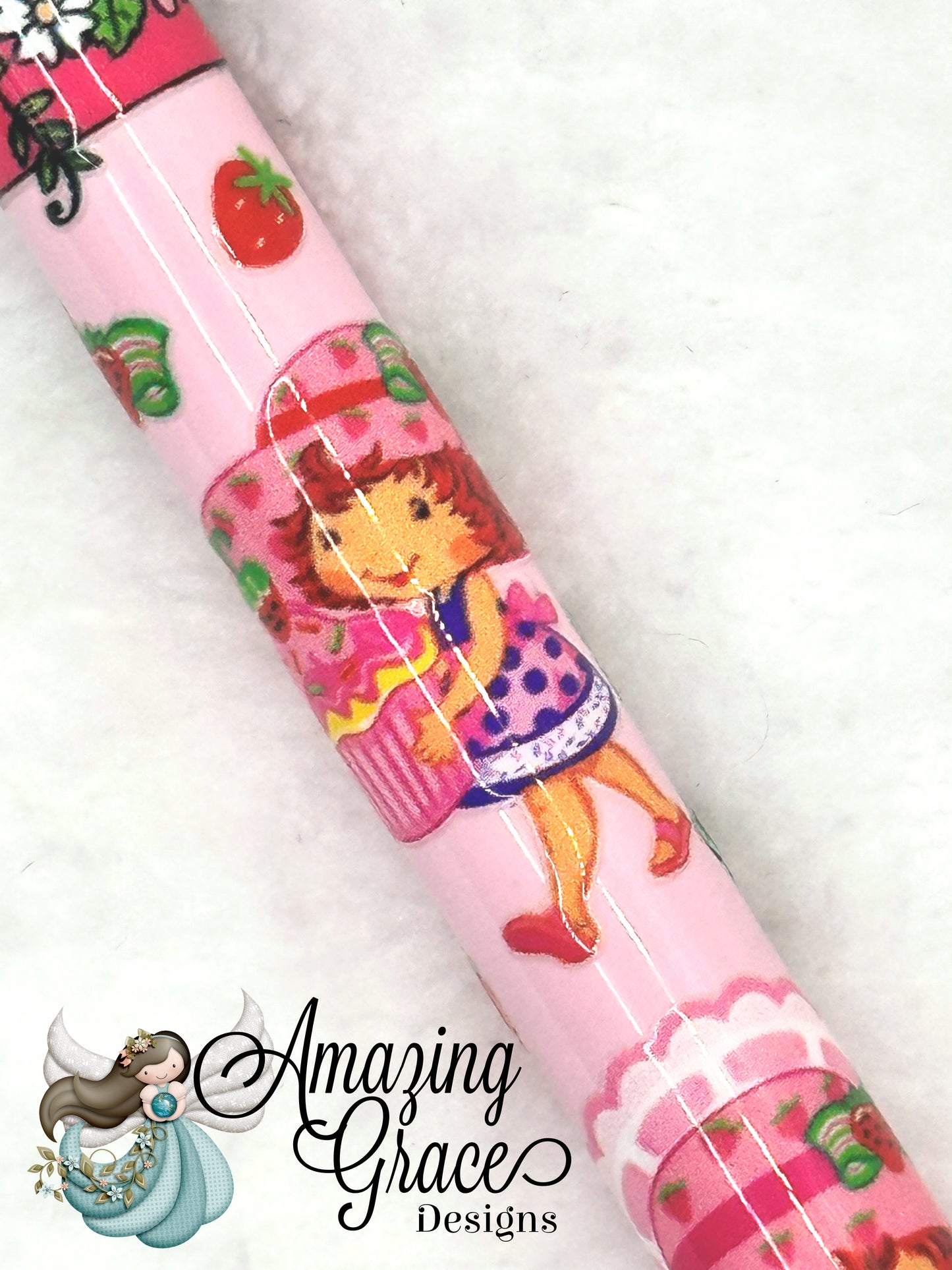 Delightful Pink Berry Character Pen