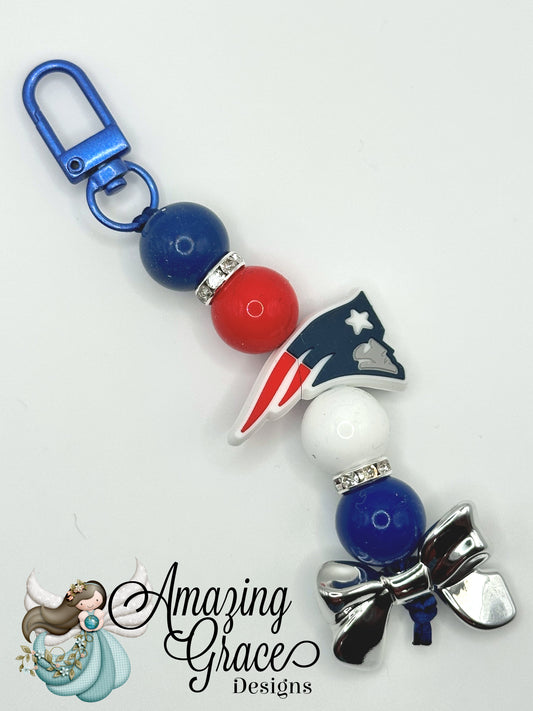 Game Day Fan Charm Keychain