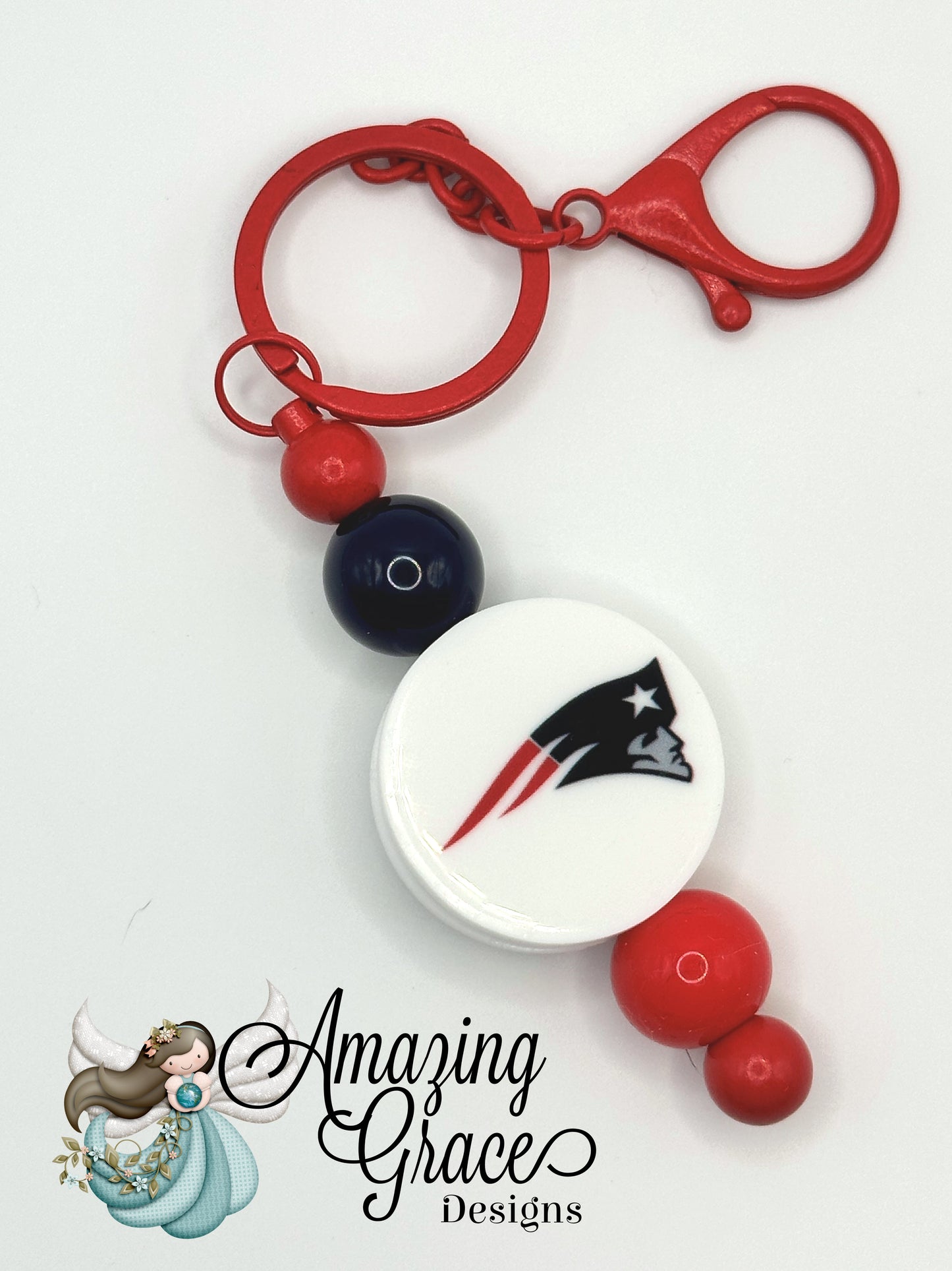 Dual-Sided Football Fan Keyring