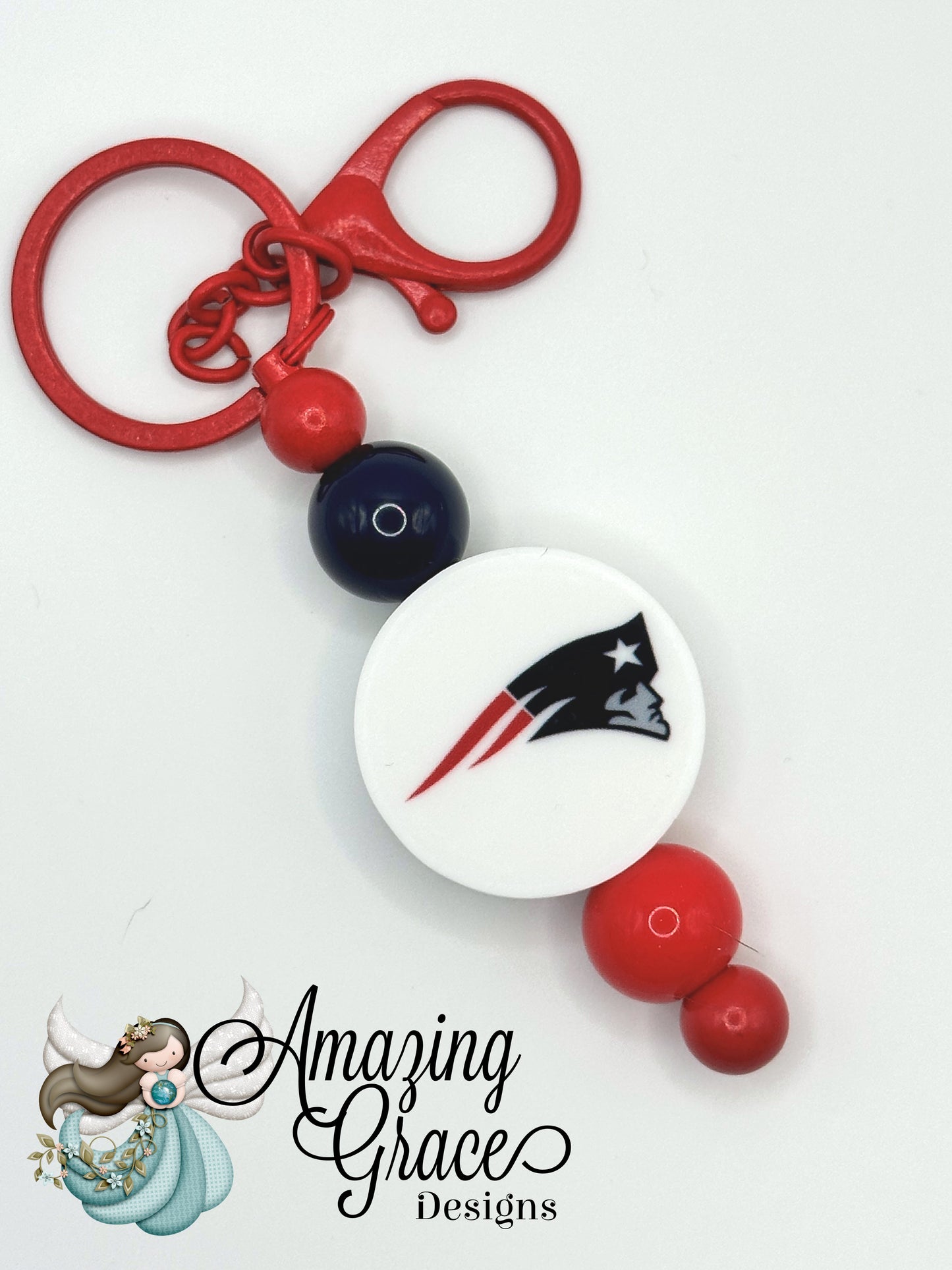 Dual-Sided Football Fan Keyring