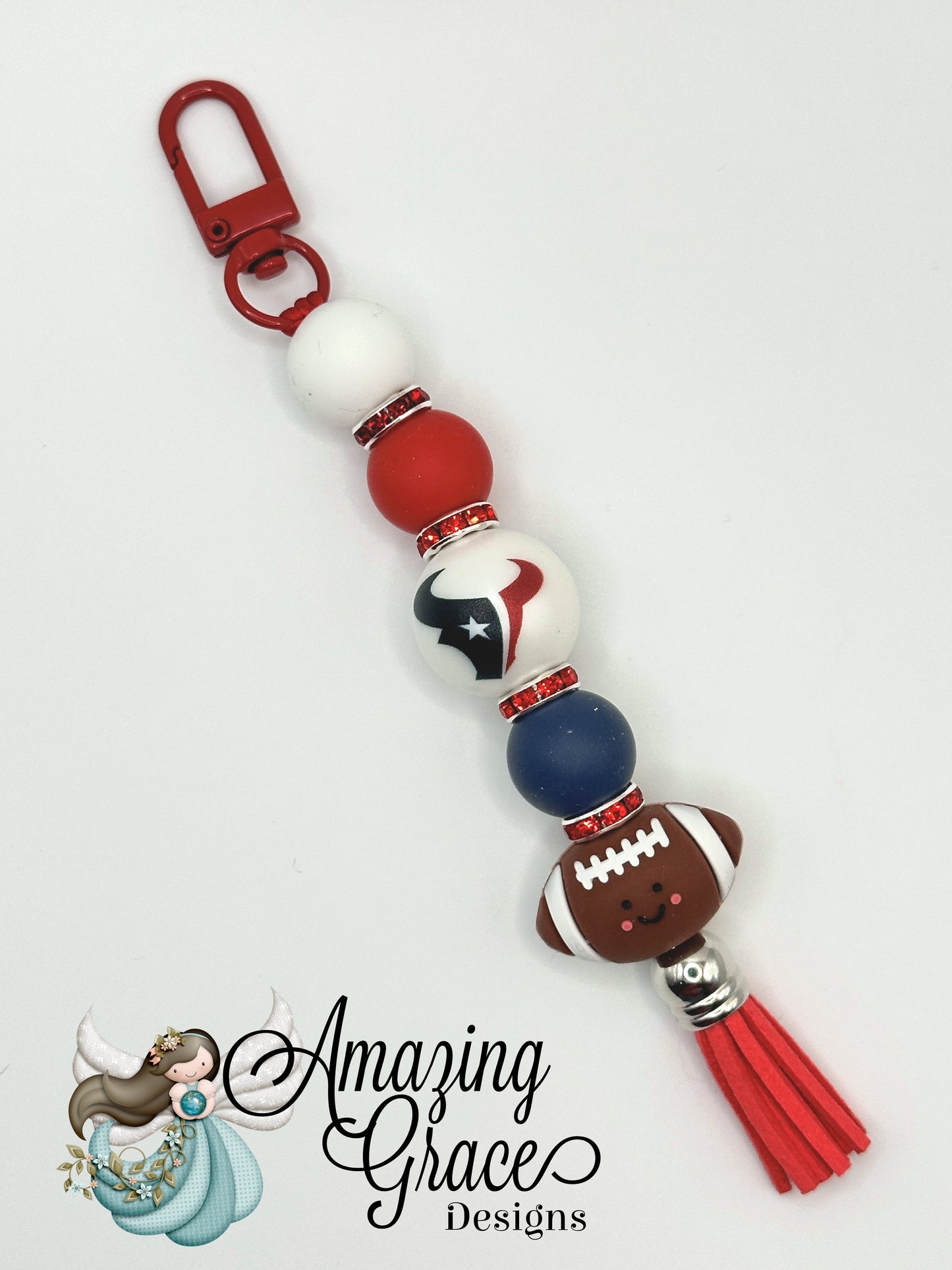 Game Day Spirit Charm with Football Accent