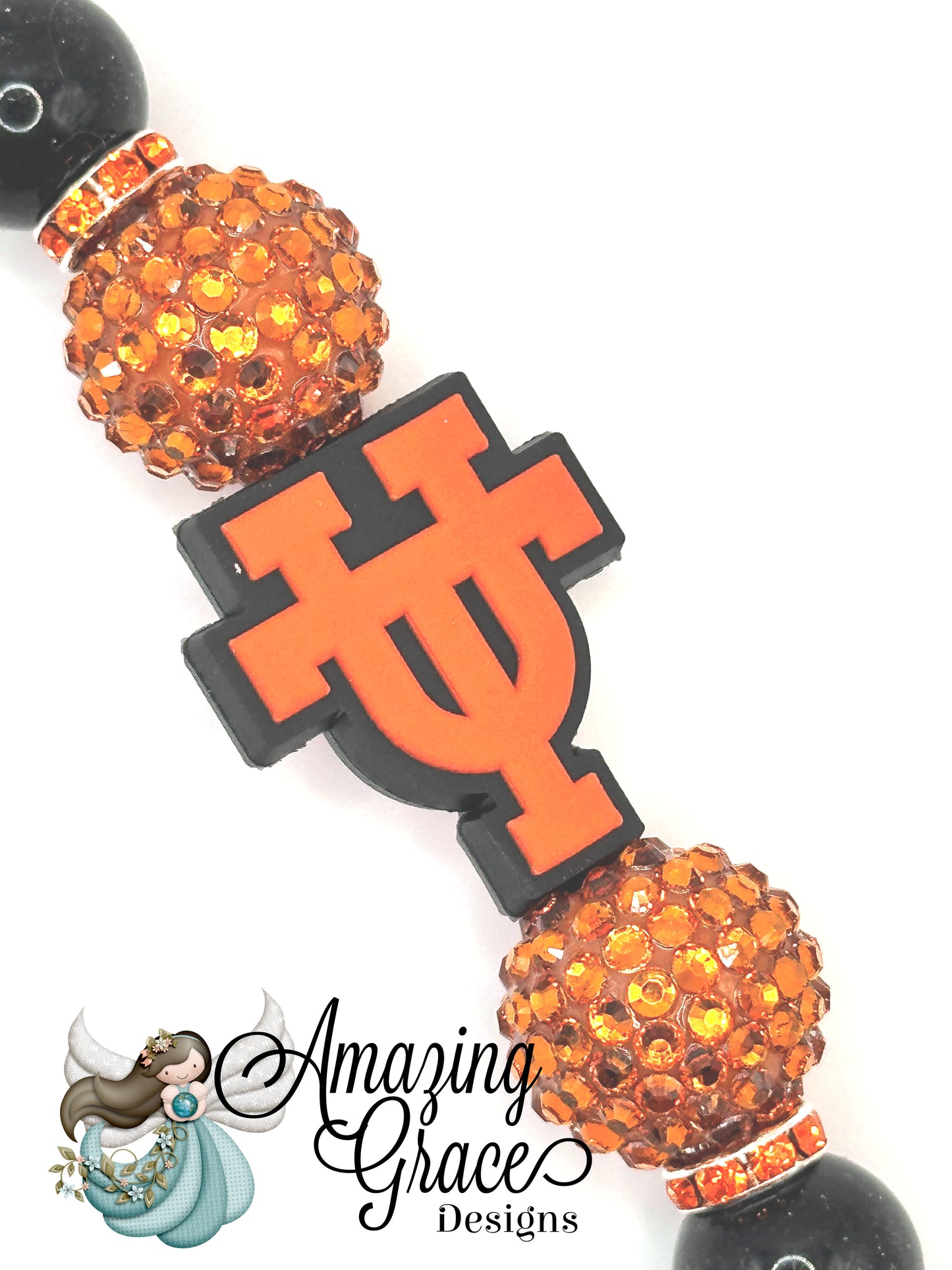 Bold Orange & Black Spirit Keychain