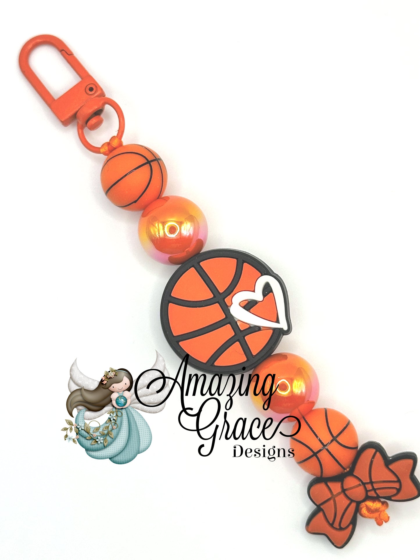 Basketball Heartbeat & Hoops Charm - Game Day Glitz!