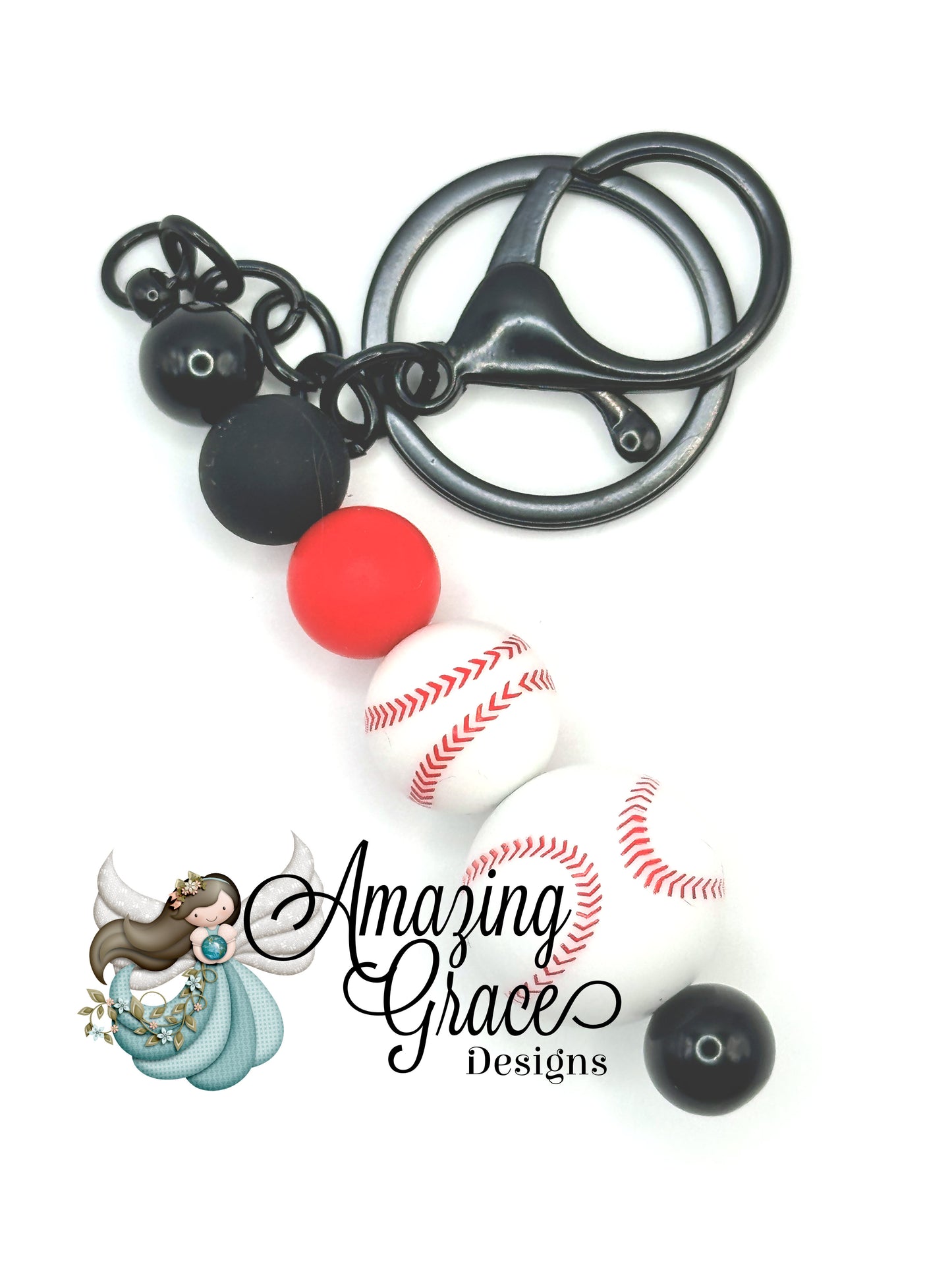 Triple Play Baseball Charm - Score Big Style Keychain!