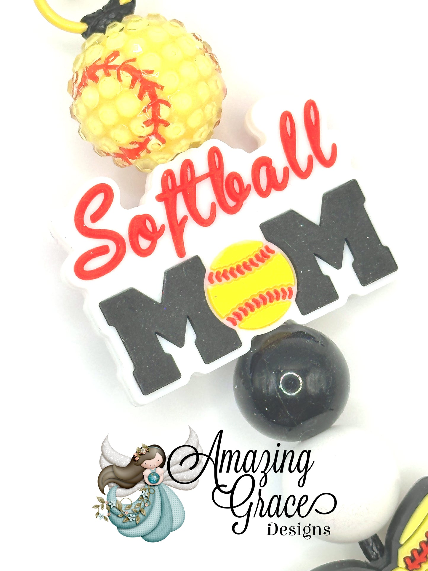 Softball Mom Dugout Diva Charm - Game Day Ready!