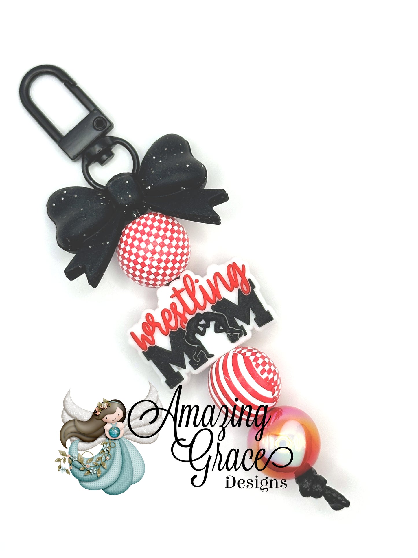 Wrestling Mom Mat Style Charm - Pin Down Your Pride!