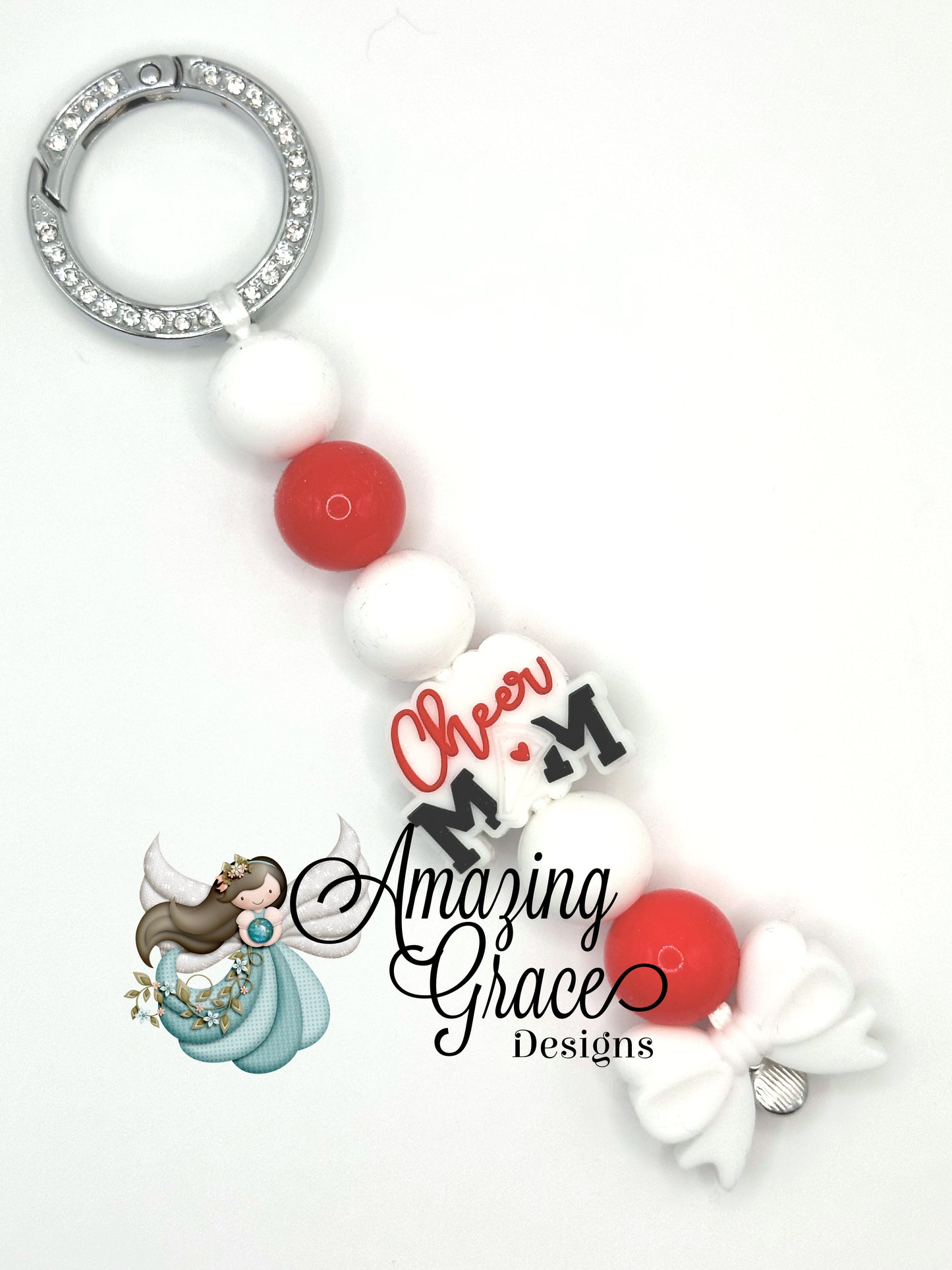 Cheer Mom Spirit Charm - Sparkle & Shout Keychain!