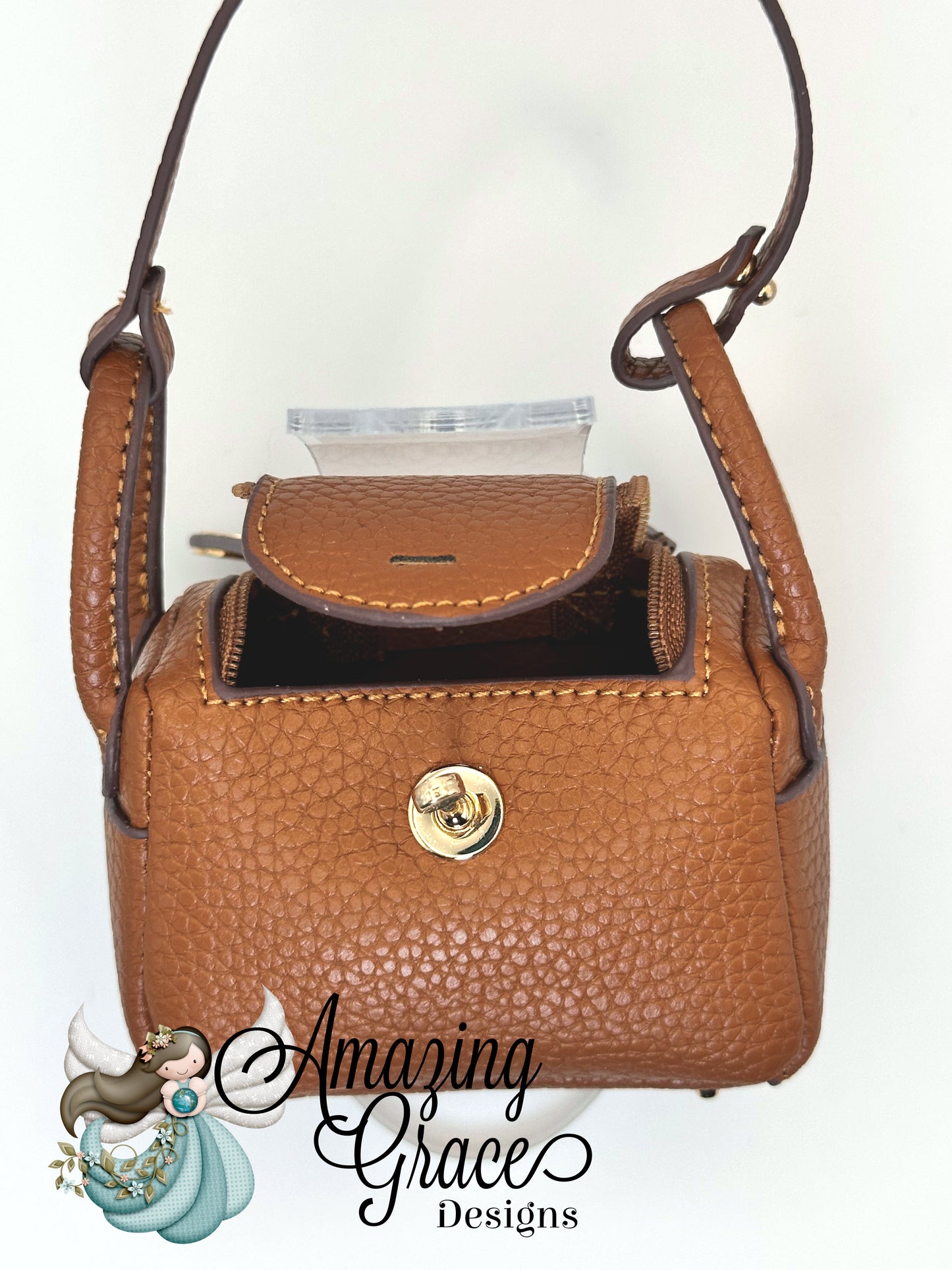 Micro Mini Faux Leather Doctors Bag Keychain