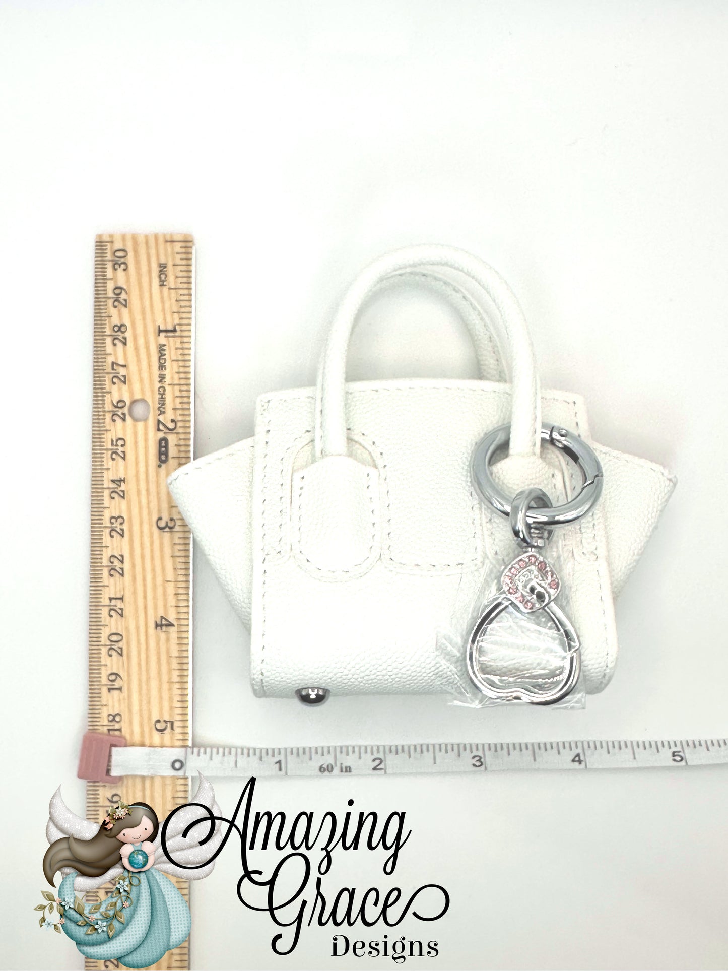 Quilted Faux Leather Mini Bag with Silver Chain