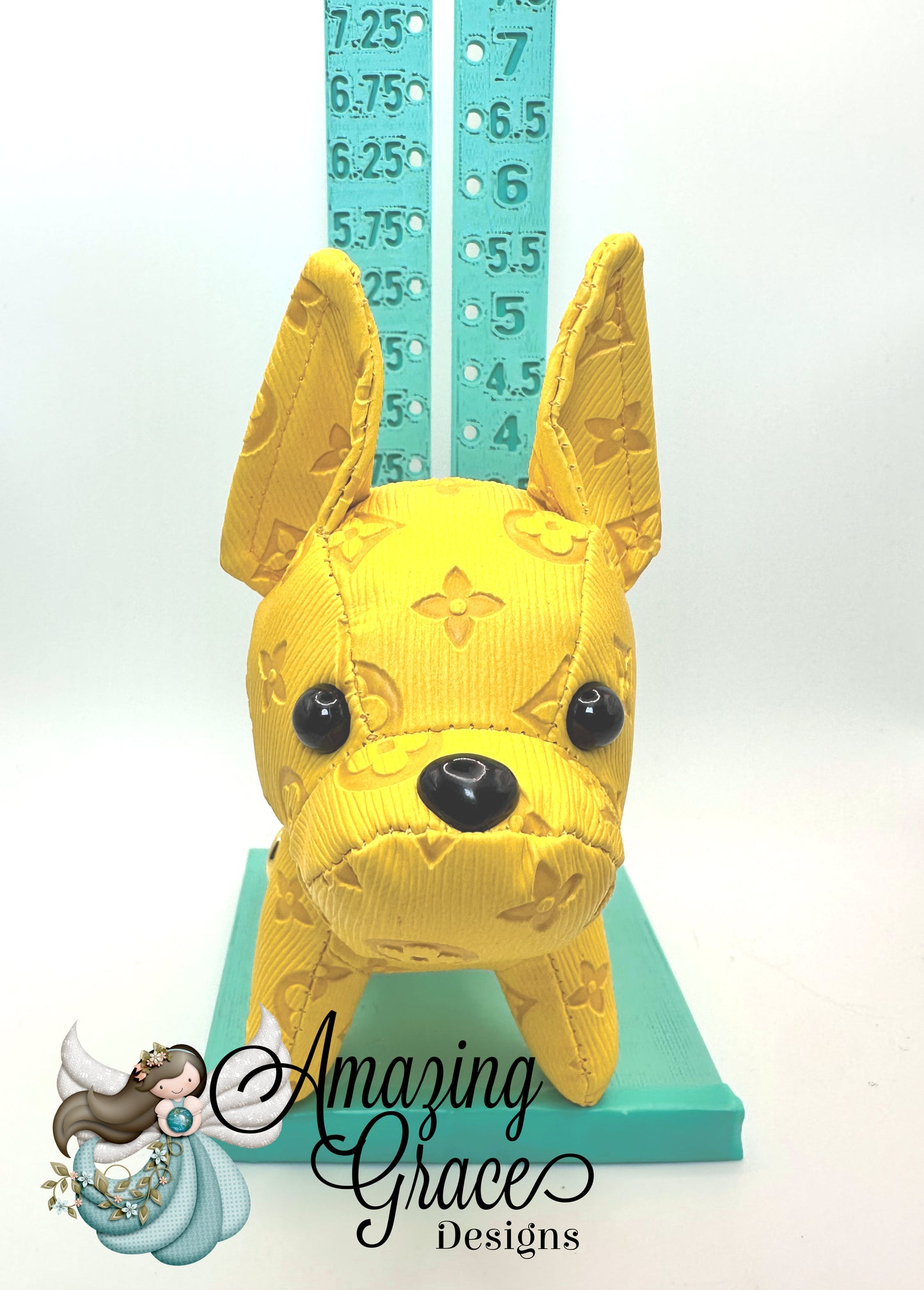 Yellow Inspired French Bulldog Bag Charm