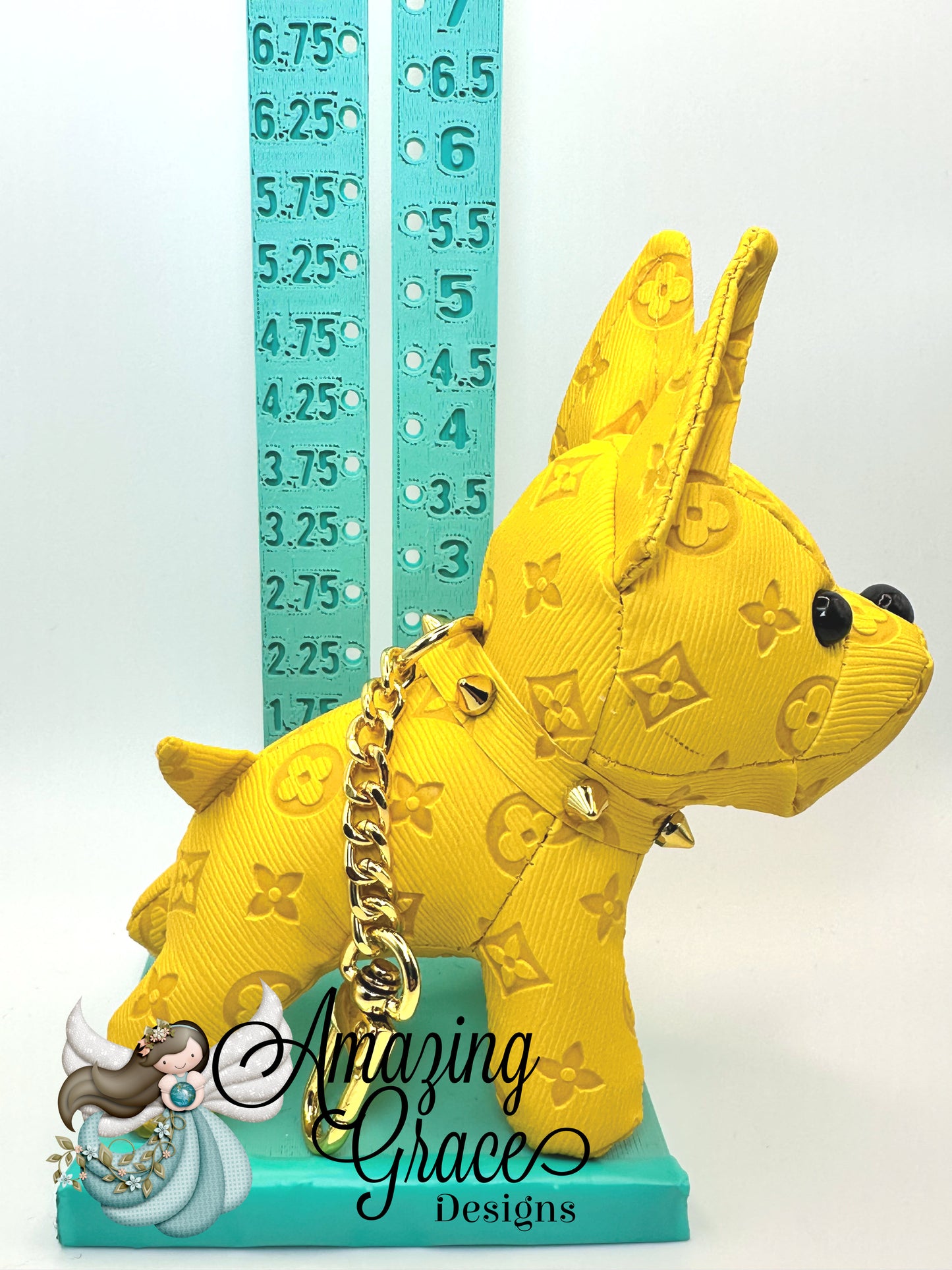 Yellow Inspired French Bulldog Bag Charm