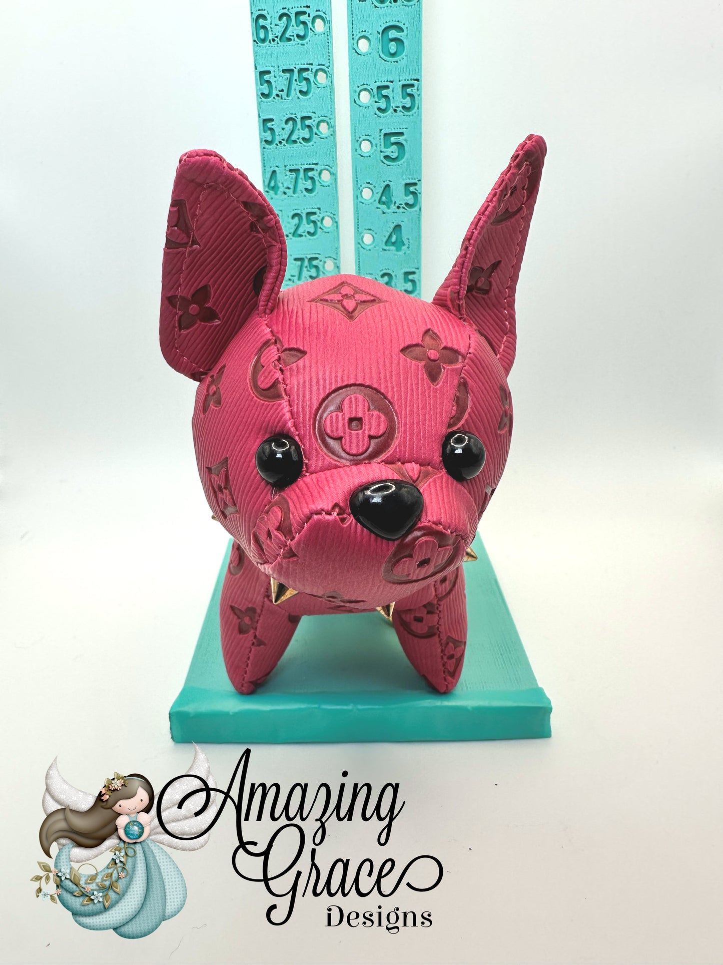 Wine Colored Inspired French Bulldog Bag Charm