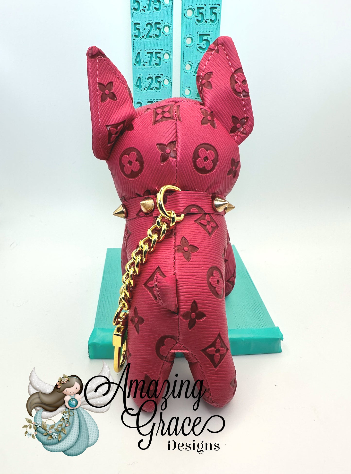 Wine Colored Inspired French Bulldog Bag Charm