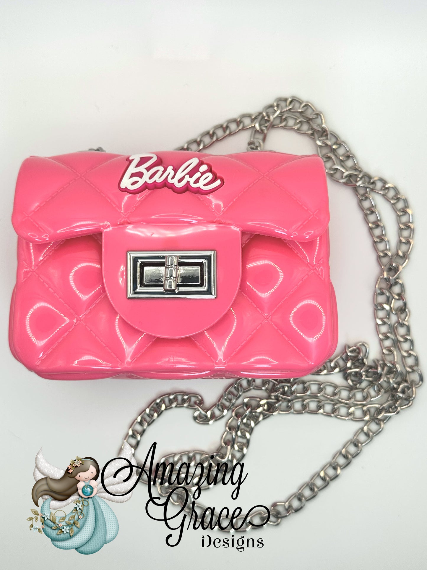 Doll Inspired Pink Quilted Crossbody Bag