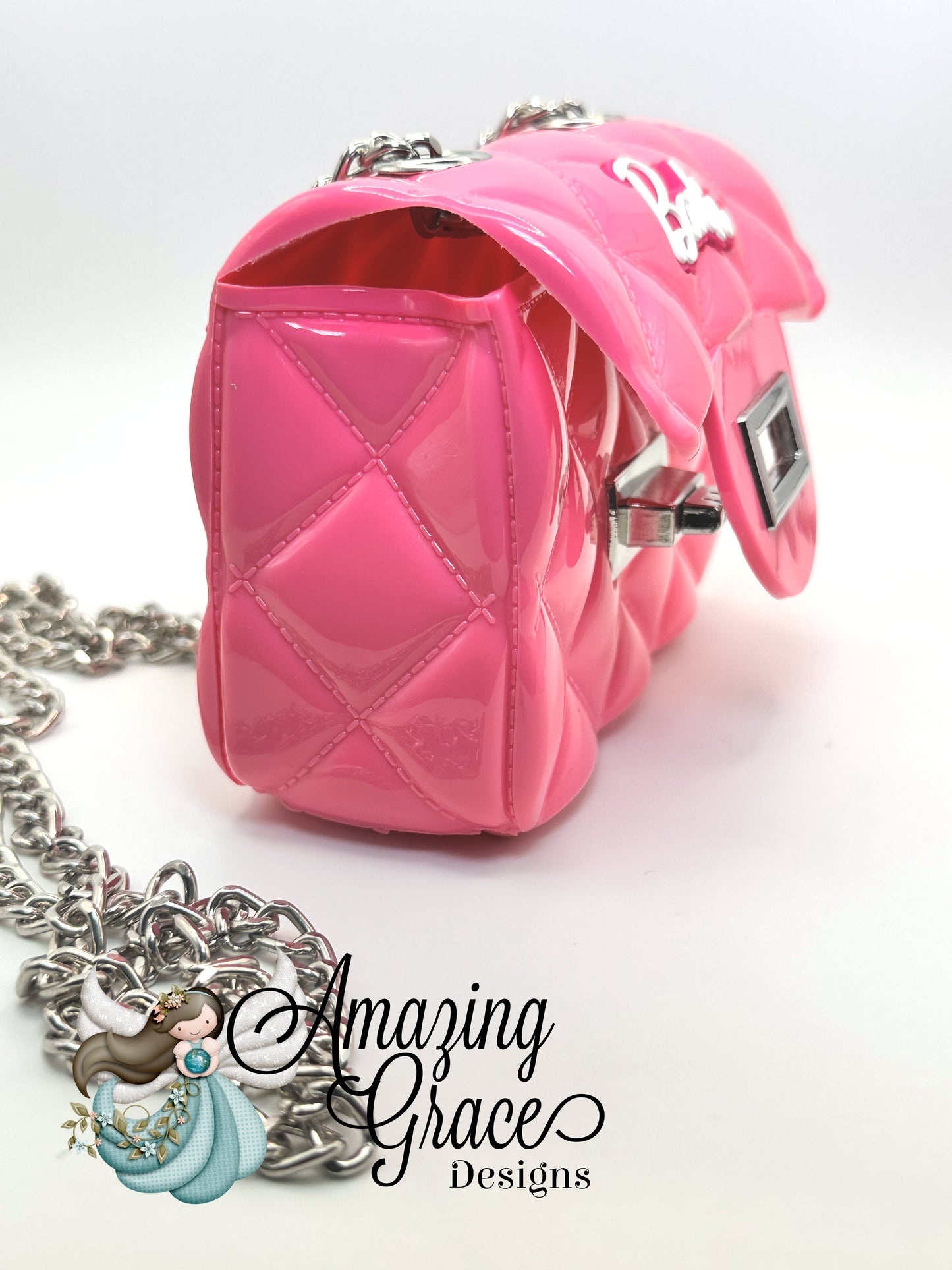 Doll Inspired Pink Quilted Crossbody Bag