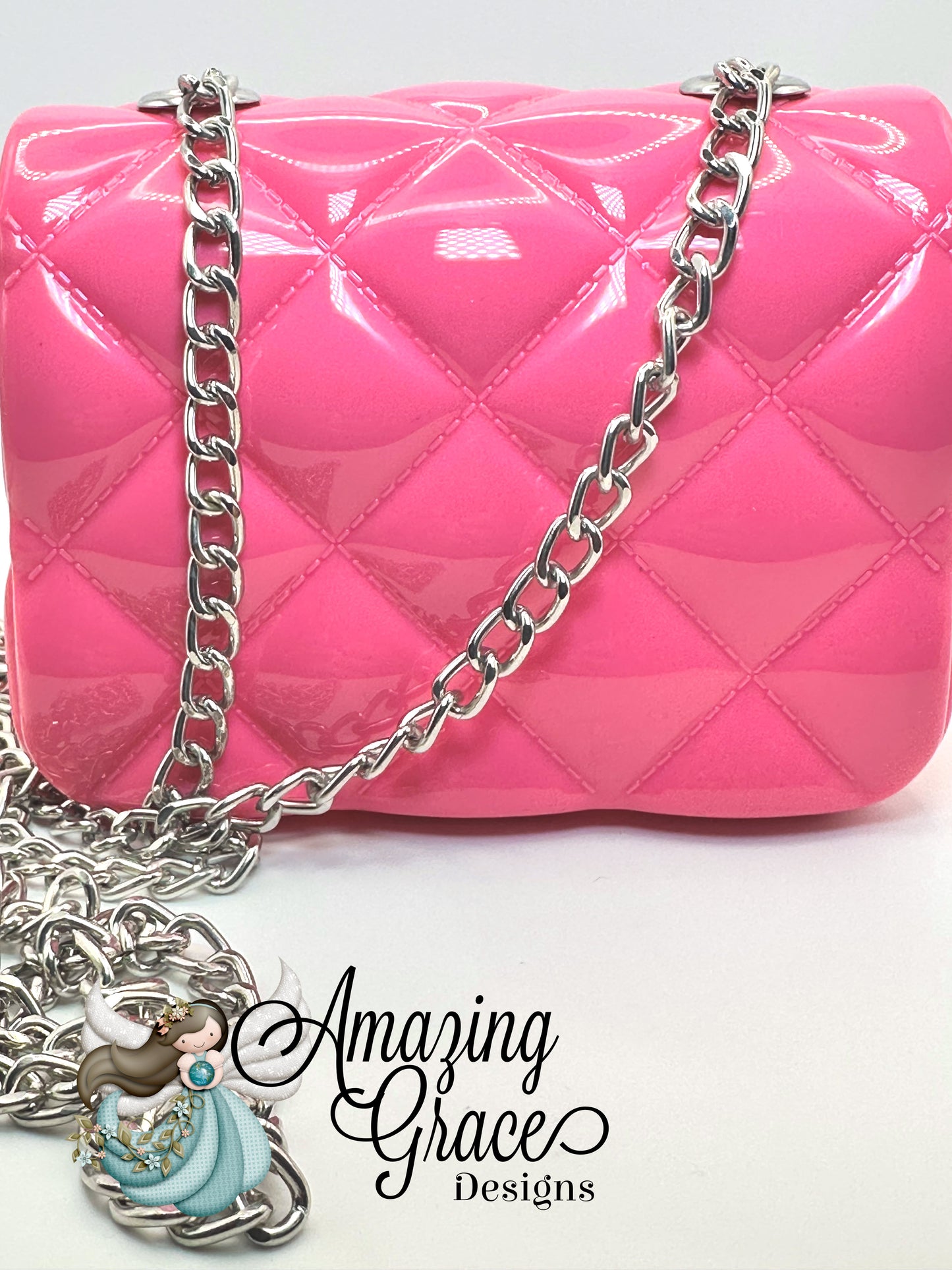 Doll Inspired Pink Quilted Crossbody Bag