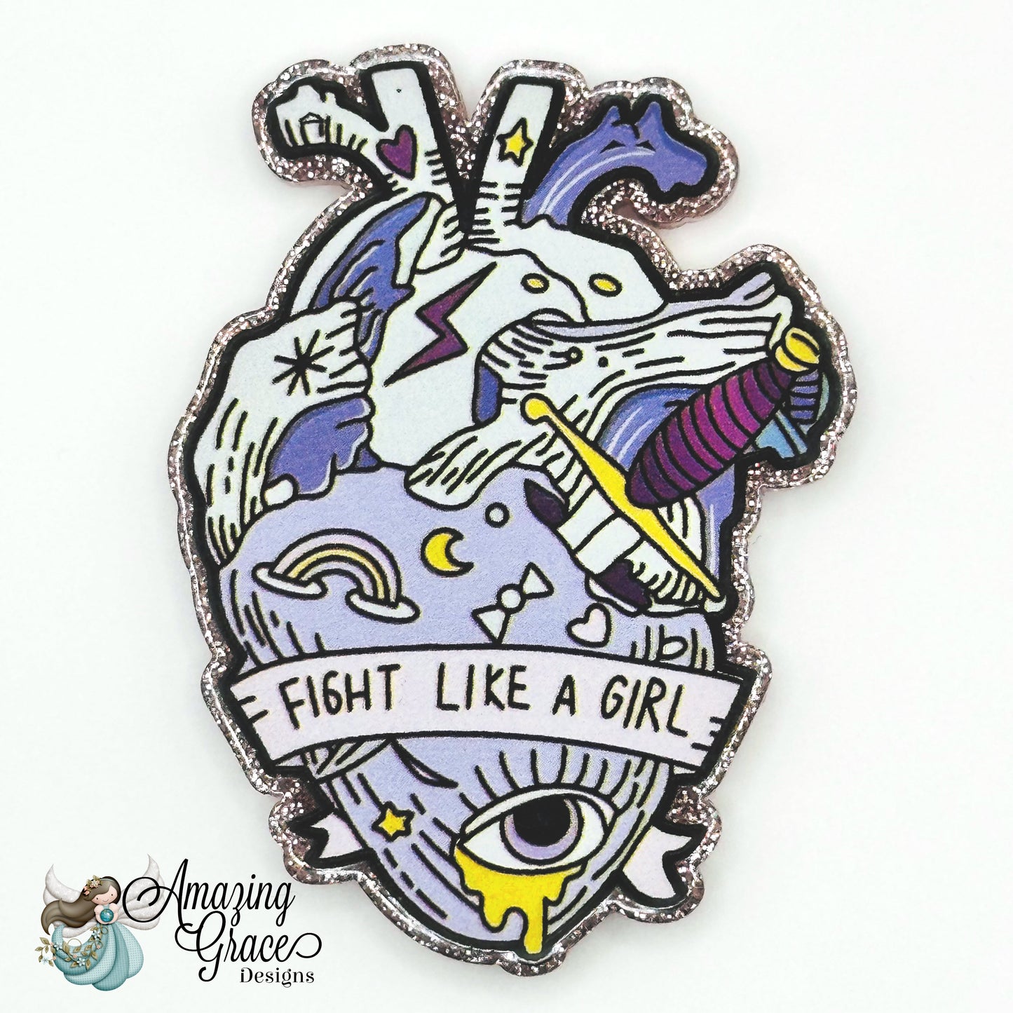 Anatomical Heart Badge Reel Topper