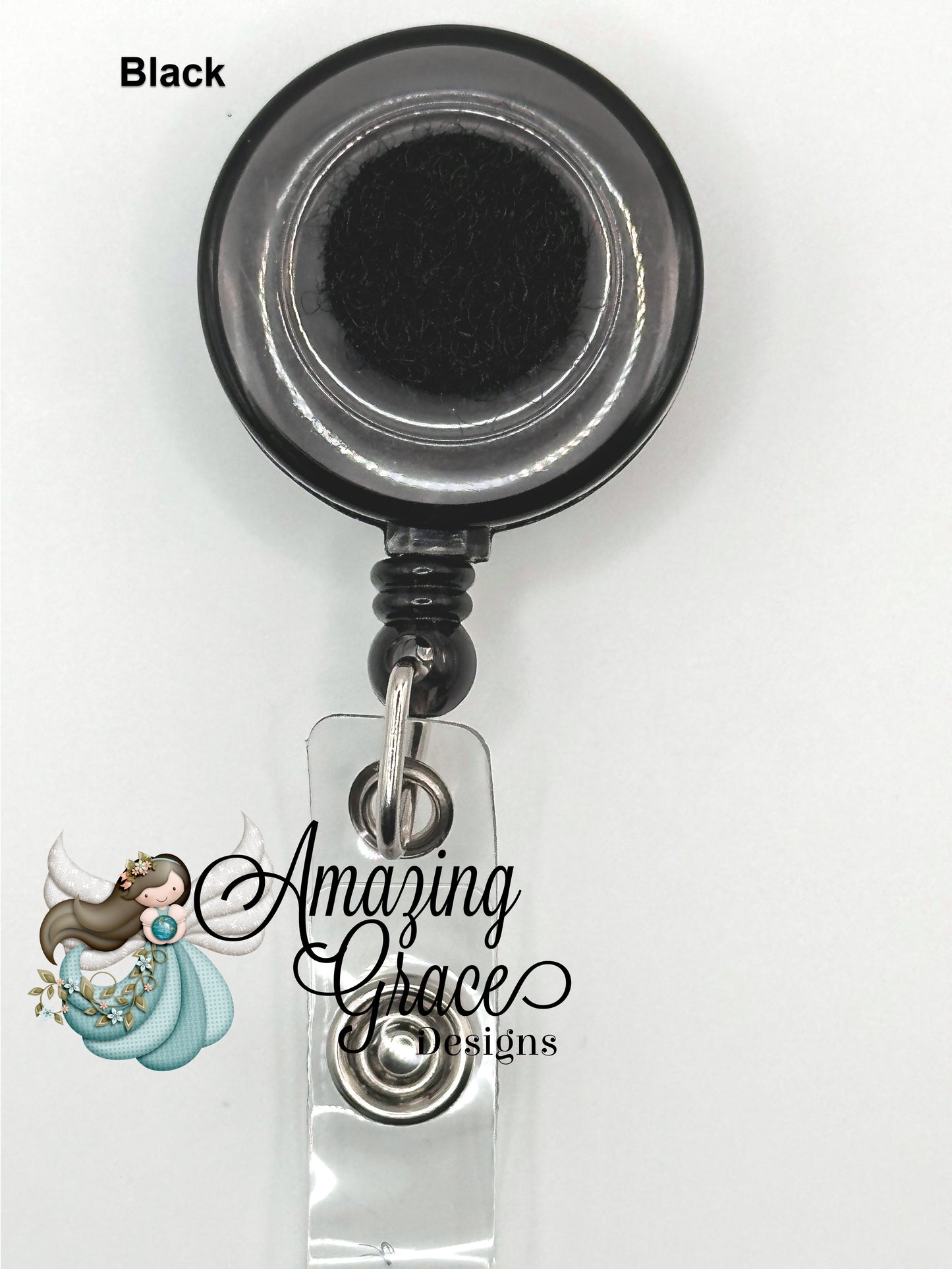 Retractable Badge Reels - Black, Clear, White