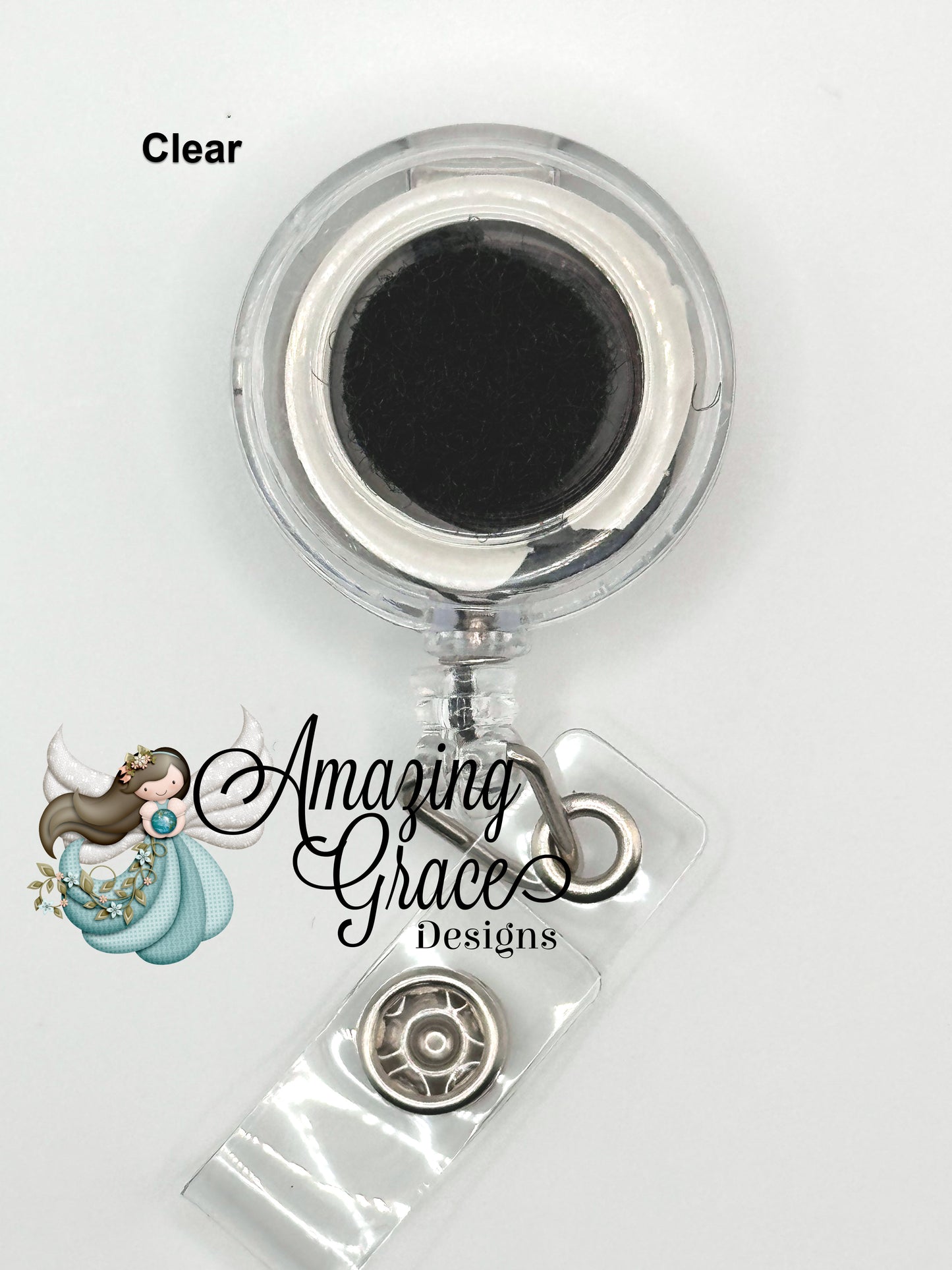 Retractable Badge Reels - Black, Clear, White