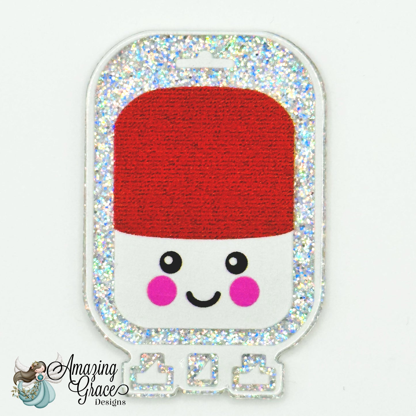 Cute Blood Bag Badge Reel Topper