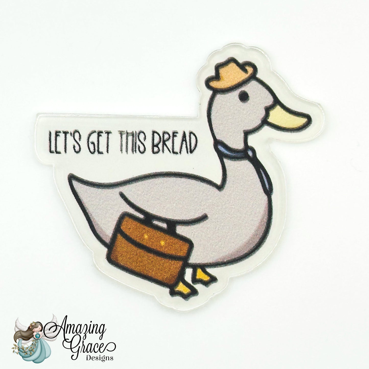 Let's Get This Bread Duck Badge Reel Topper