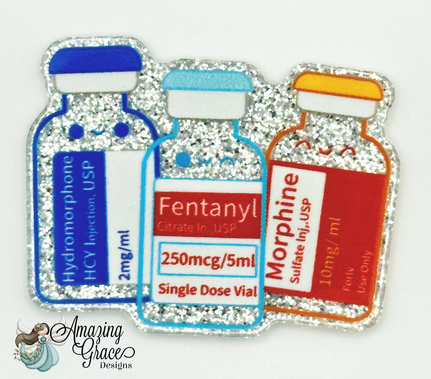 Med Pills Badge Reel Topper