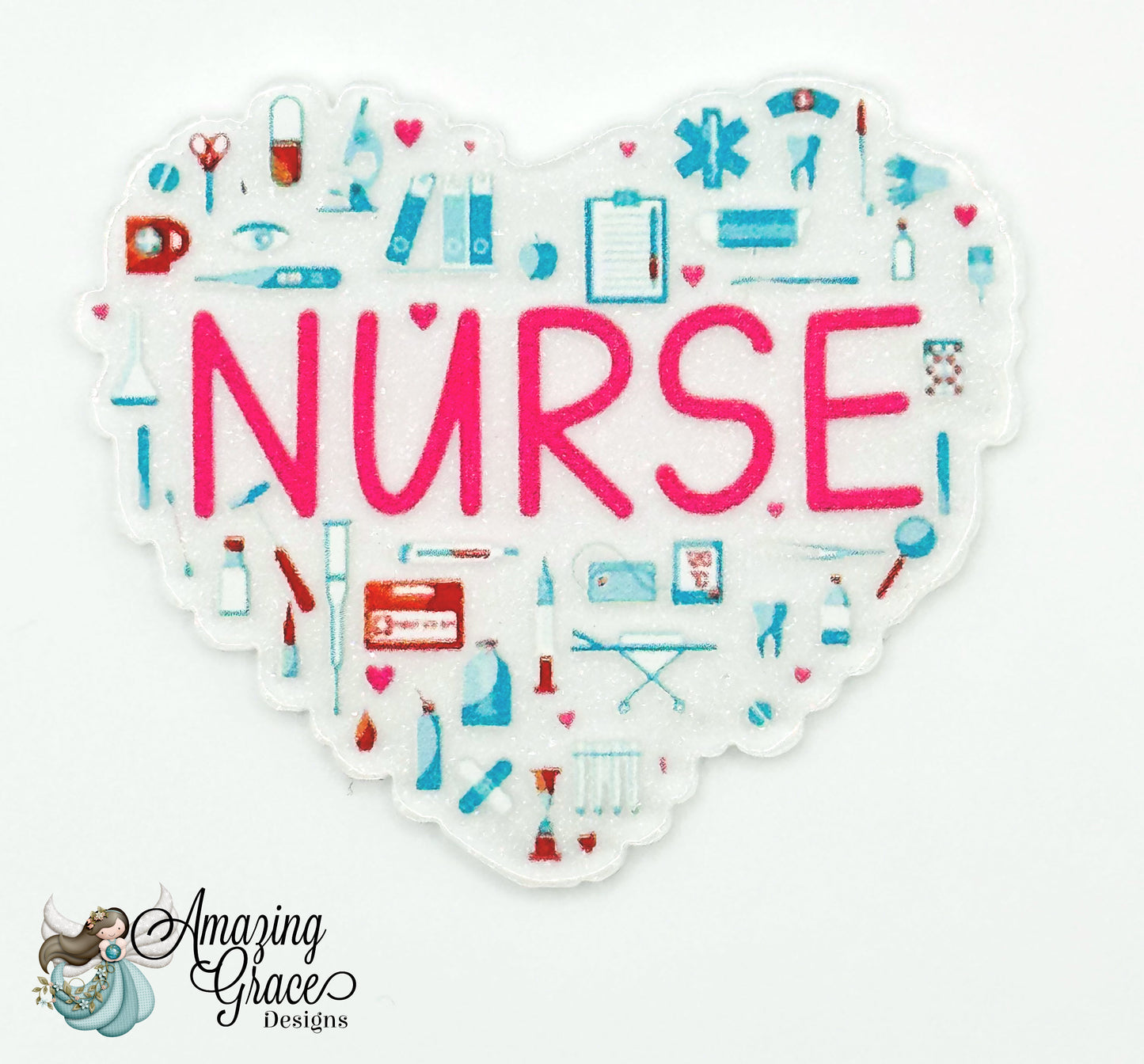 Nurse Heart Badge Reel Topper