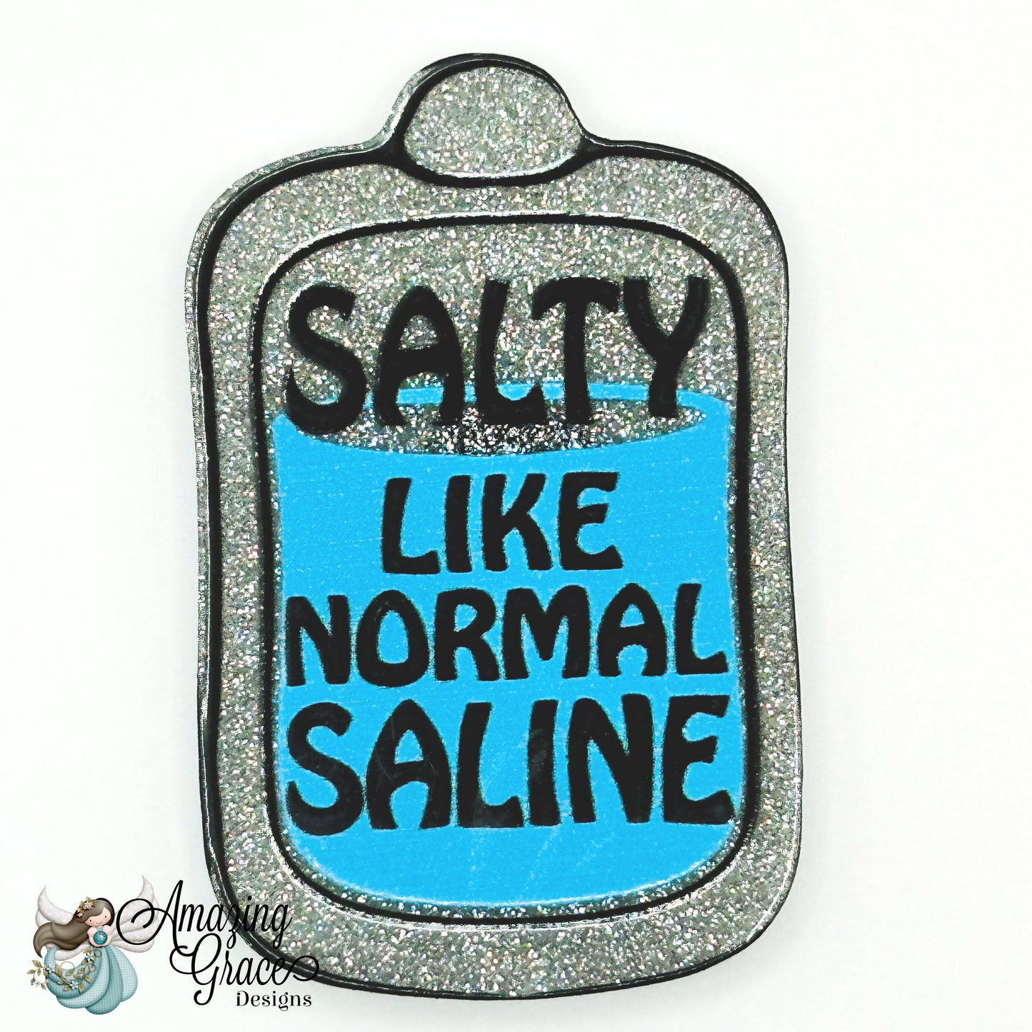Salty Saline Badge Reel Topper