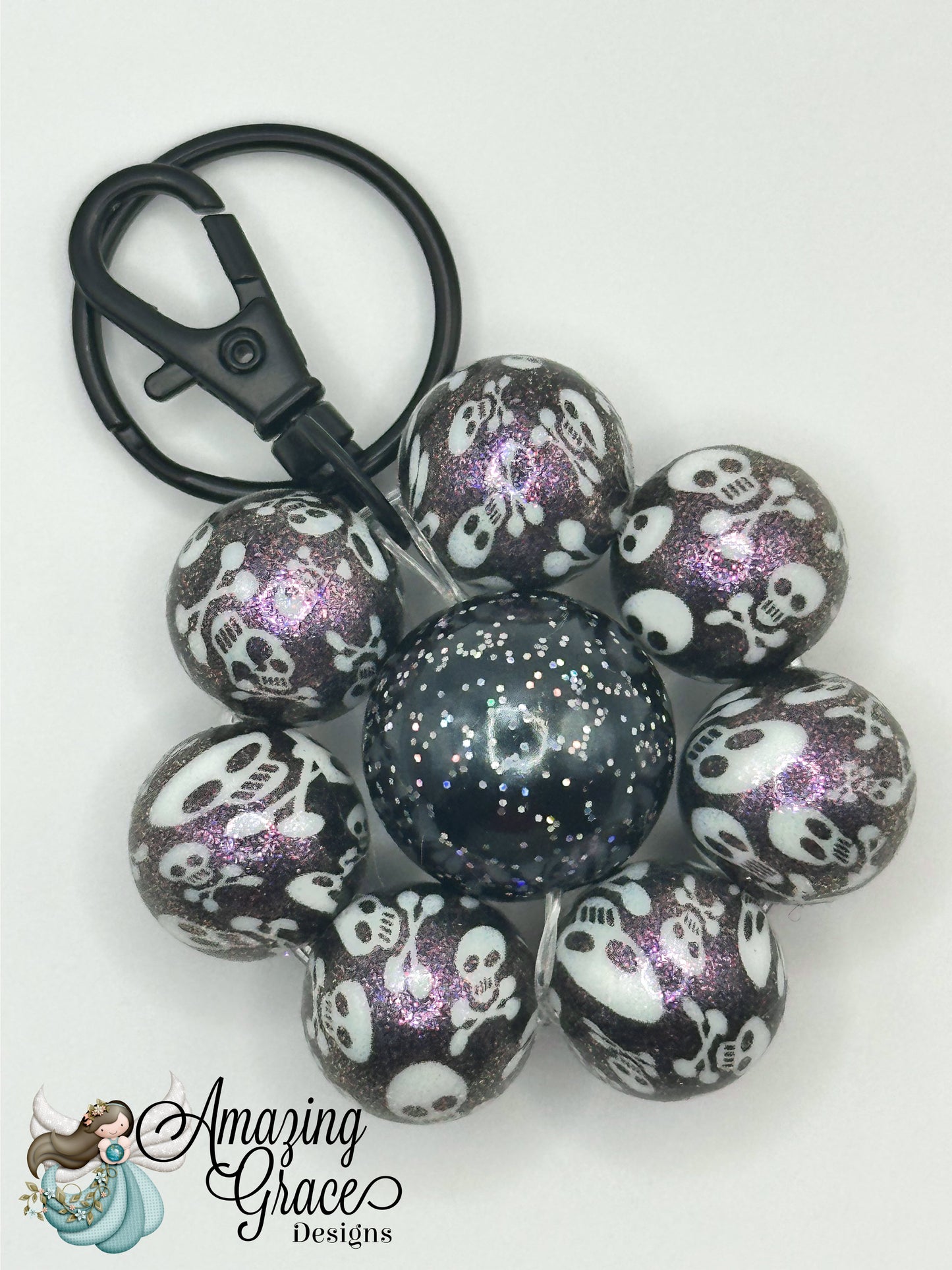 Edgy Skull & Crossbones Keychain Accessory