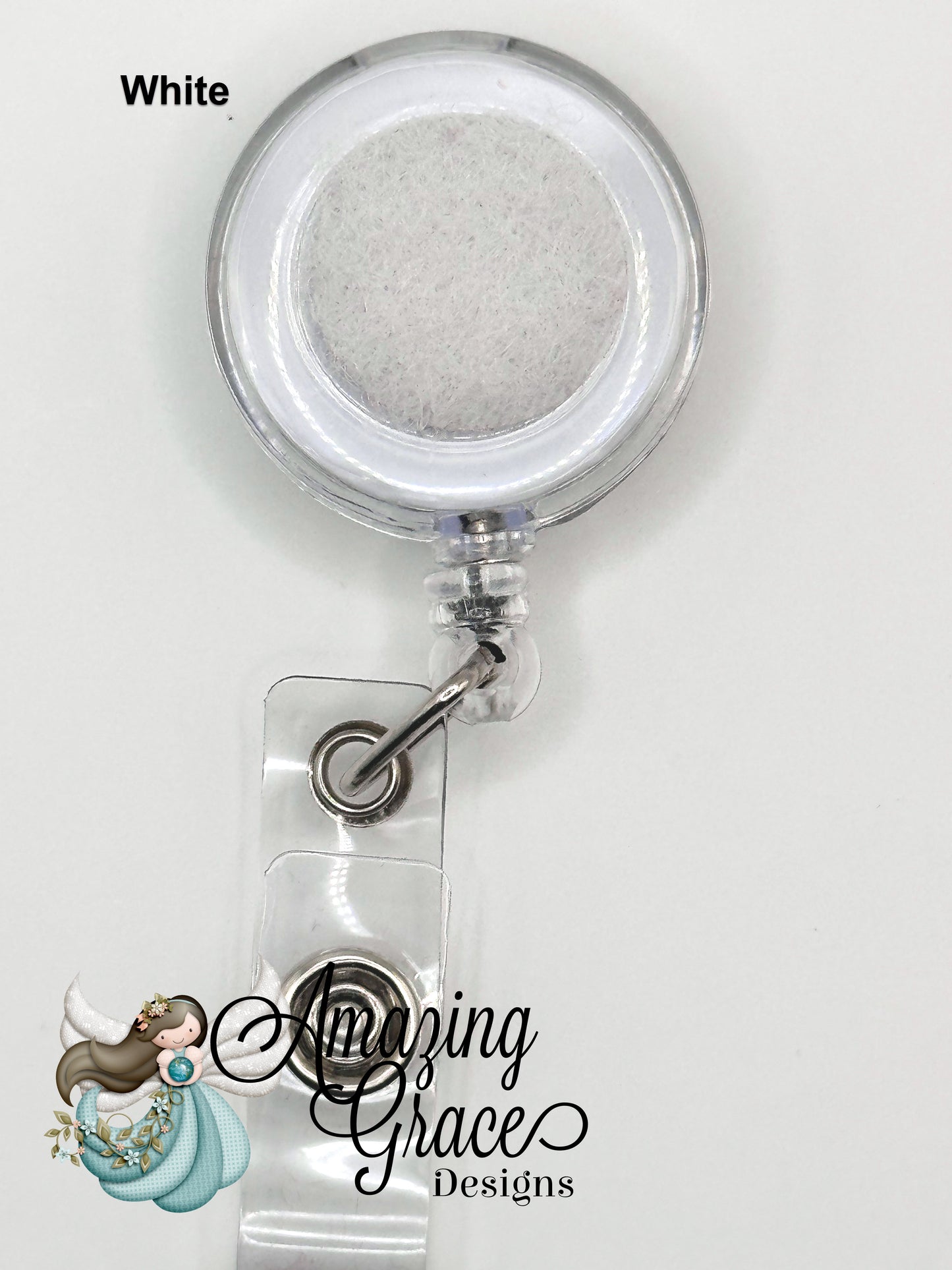 Retractable Badge Reels - Black, Clear, White